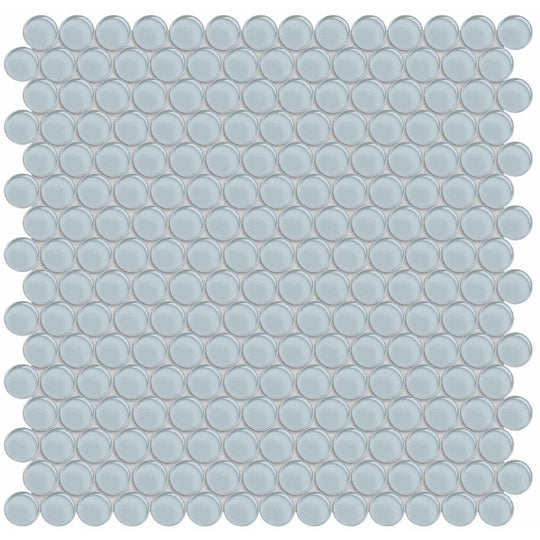 Crossville 12" x 12" Elements Glass Posh Gloss Glass Penny Round Mosaic