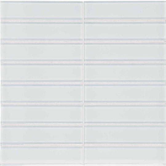 Crossville 12" x 15" Elements Glass Posh Gloss Glass 1.5x6" Straight Stacked Mosaic