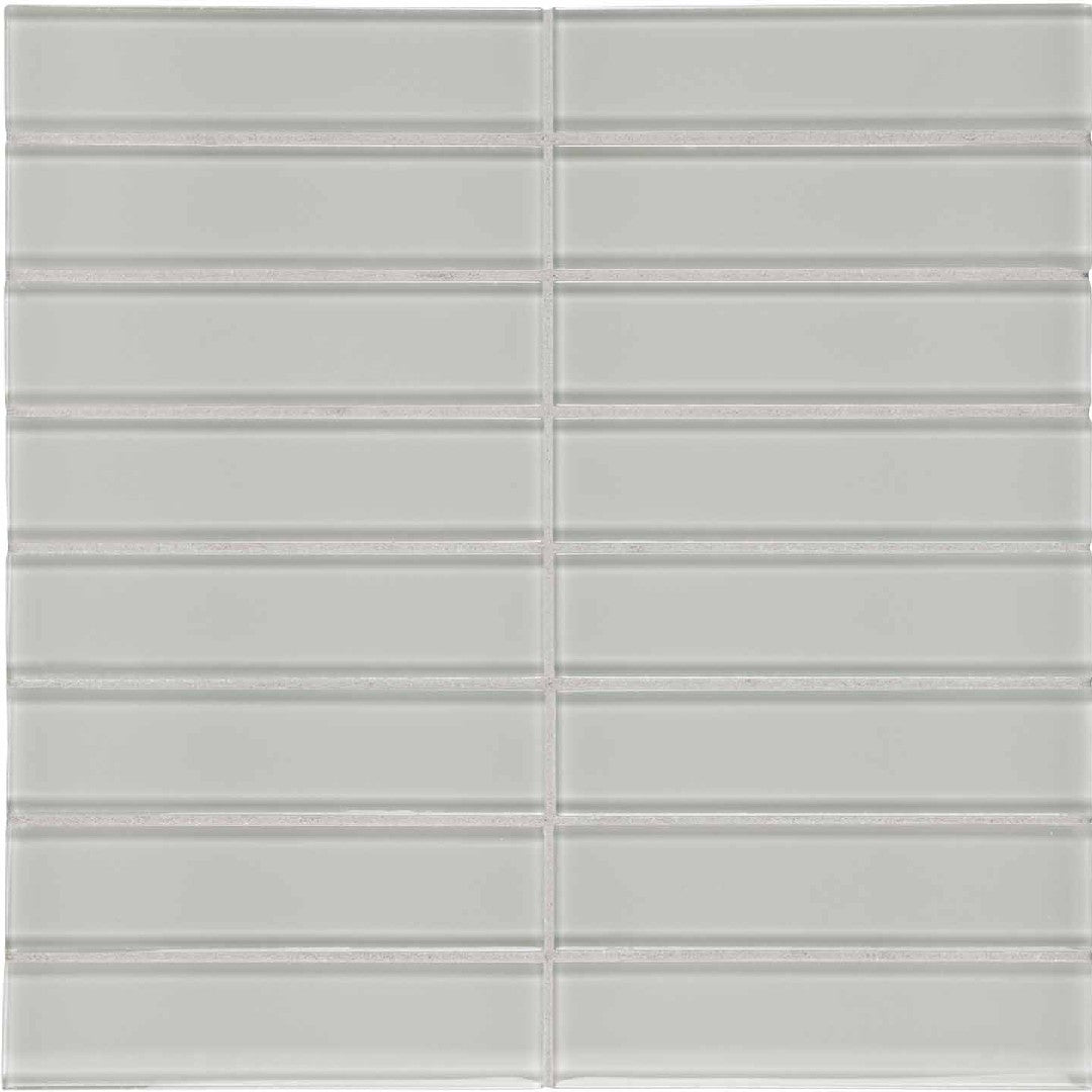 Crossville 12" x 15" Elements Glass Posh Gloss Glass 1.5x6" Straight Stacked Mosaic