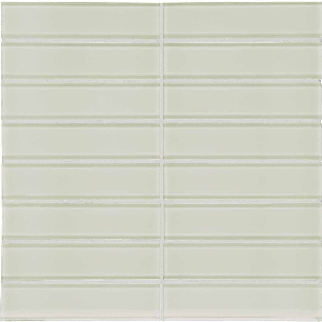 Crossville 12" x 15" Elements Glass Posh Gloss Glass 1.5x6" Straight Stacked Mosaic