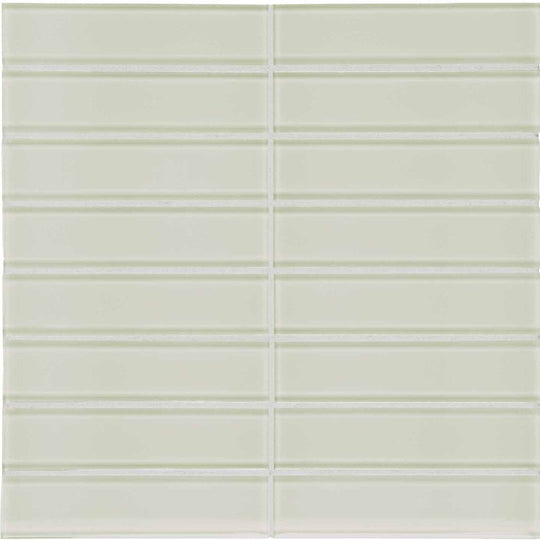 Crossville 12" x 15" Elements Glass Posh Gloss Glass 1.5x6" Straight Stacked Mosaic