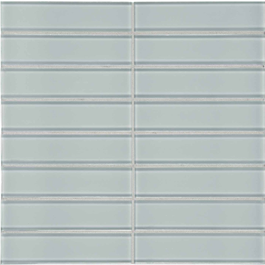Crossville 12" x 15" Elements Glass Posh Gloss Glass 1.5x6" Straight Stacked Mosaic