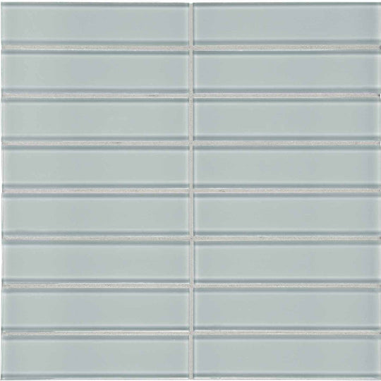 Crossville 12" x 15" Elements Glass Posh Gloss Glass 1.5x6" Straight Stacked Mosaic