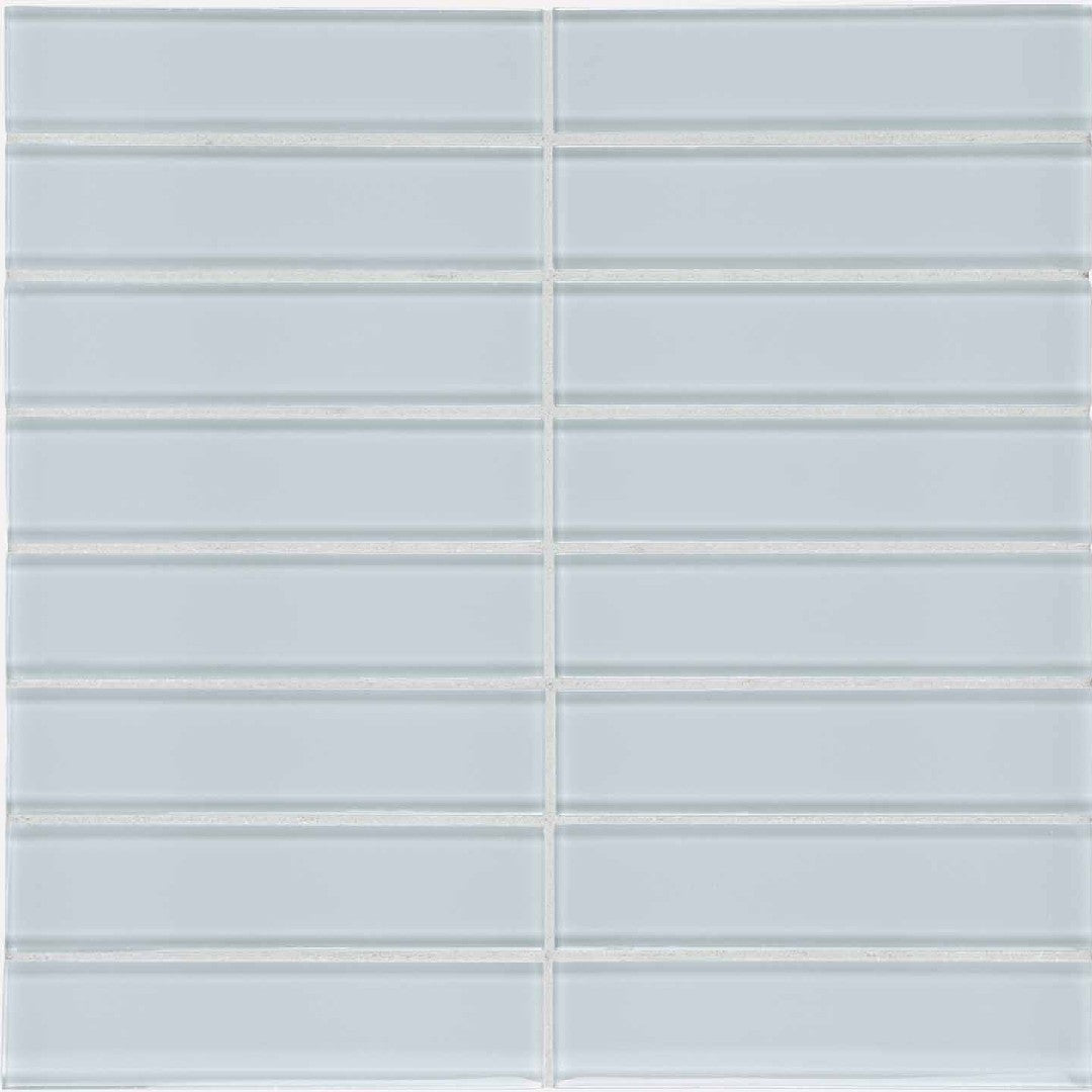 Crossville 12" x 15" Elements Glass Posh Gloss Glass 1.5x6" Straight Stacked Mosaic