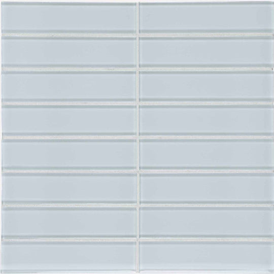 Crossville 12" x 15" Elements Glass Posh Gloss Glass 1.5x6" Straight Stacked Mosaic