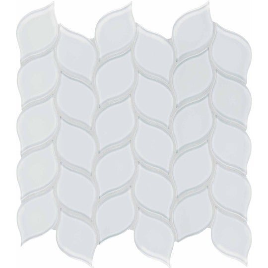 Crossville 12" x 12" Elements Glass Posh Gloss Glass Petal Mosaic