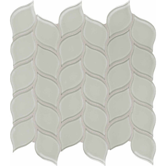 Crossville 12" x 12" Elements Glass Posh Gloss Glass Petal Mosaic