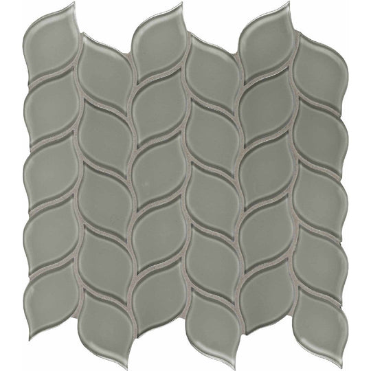 Crossville 12" x 12" Elements Glass Posh Gloss Glass Petal Mosaic