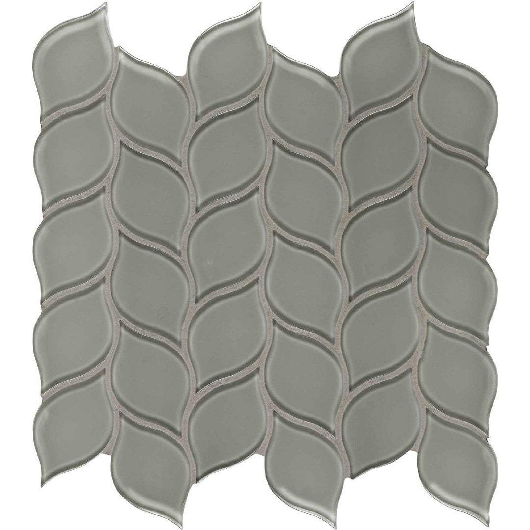 Crossville 12" x 12" Elements Glass Posh Gloss Glass Petal Mosaic