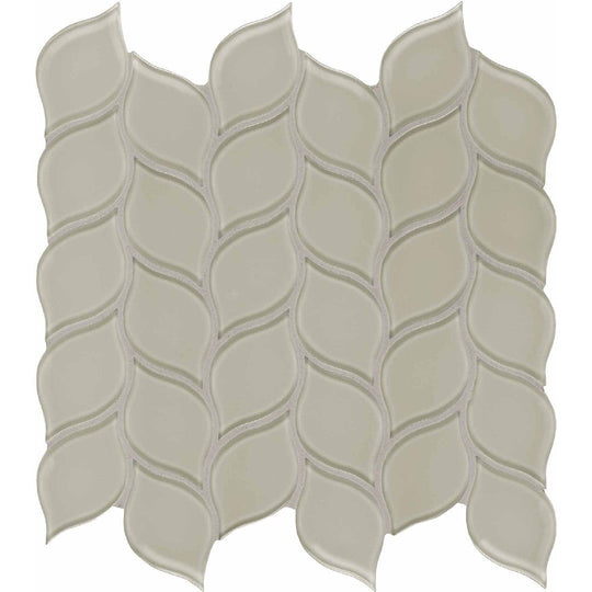 Crossville 12" x 12" Elements Glass Posh Gloss Glass Petal Mosaic