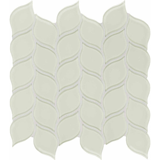 Crossville 12" x 12" Elements Glass Posh Gloss Glass Petal Mosaic