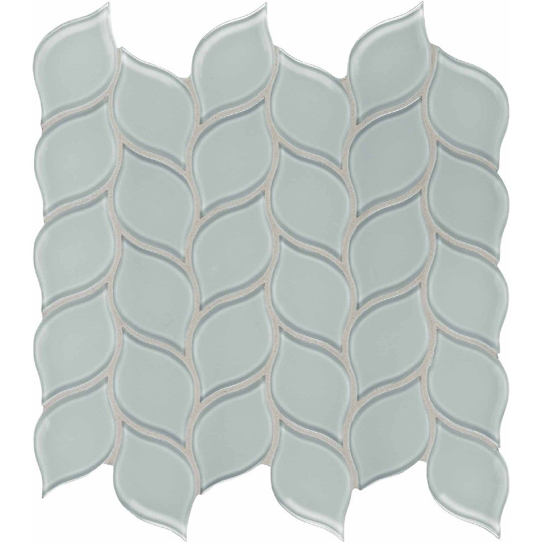 Crossville 12" x 12" Elements Glass Posh Gloss Glass Petal Mosaic