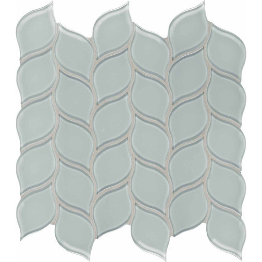 Crossville 12" x 12" Elements Glass Posh Gloss Glass Petal Mosaic