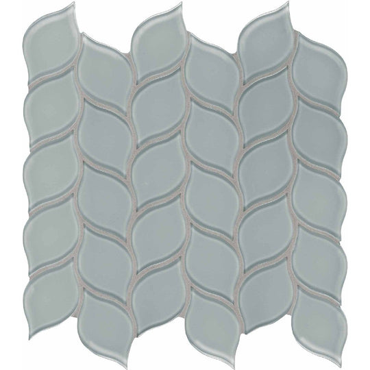 Crossville 12" x 12" Elements Glass Posh Gloss Glass Petal Mosaic
