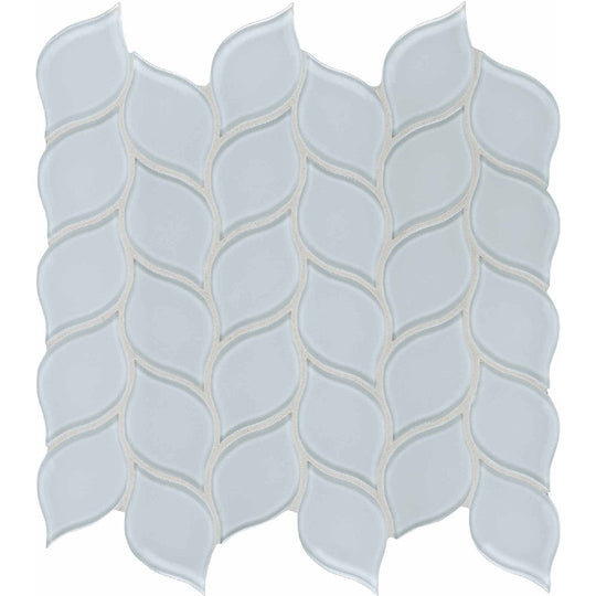 Crossville 12" x 12" Elements Glass Posh Gloss Glass Petal Mosaic