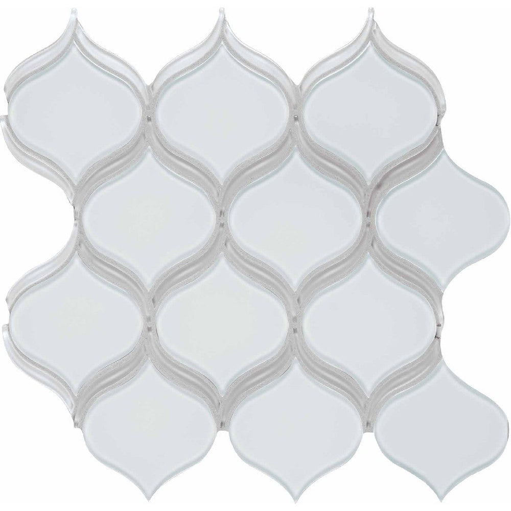 Crossville 12" x 12" Elements Glass Posh Gloss Glass Arabesque Mosaic