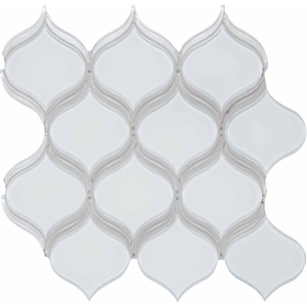 Crossville 12" x 12" Elements Glass Posh Gloss Glass Arabesque Mosaic