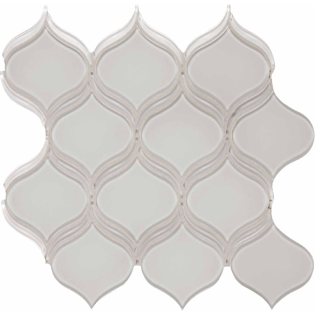Crossville 12" x 12" Elements Glass Posh Gloss Glass Arabesque Mosaic