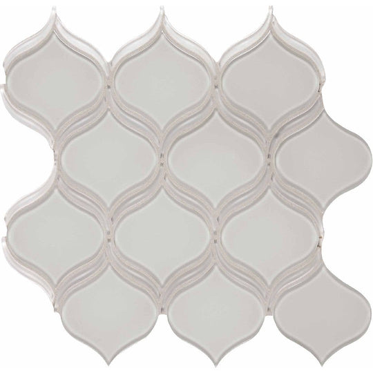 Crossville 12" x 12" Elements Glass Posh Gloss Glass Arabesque Mosaic