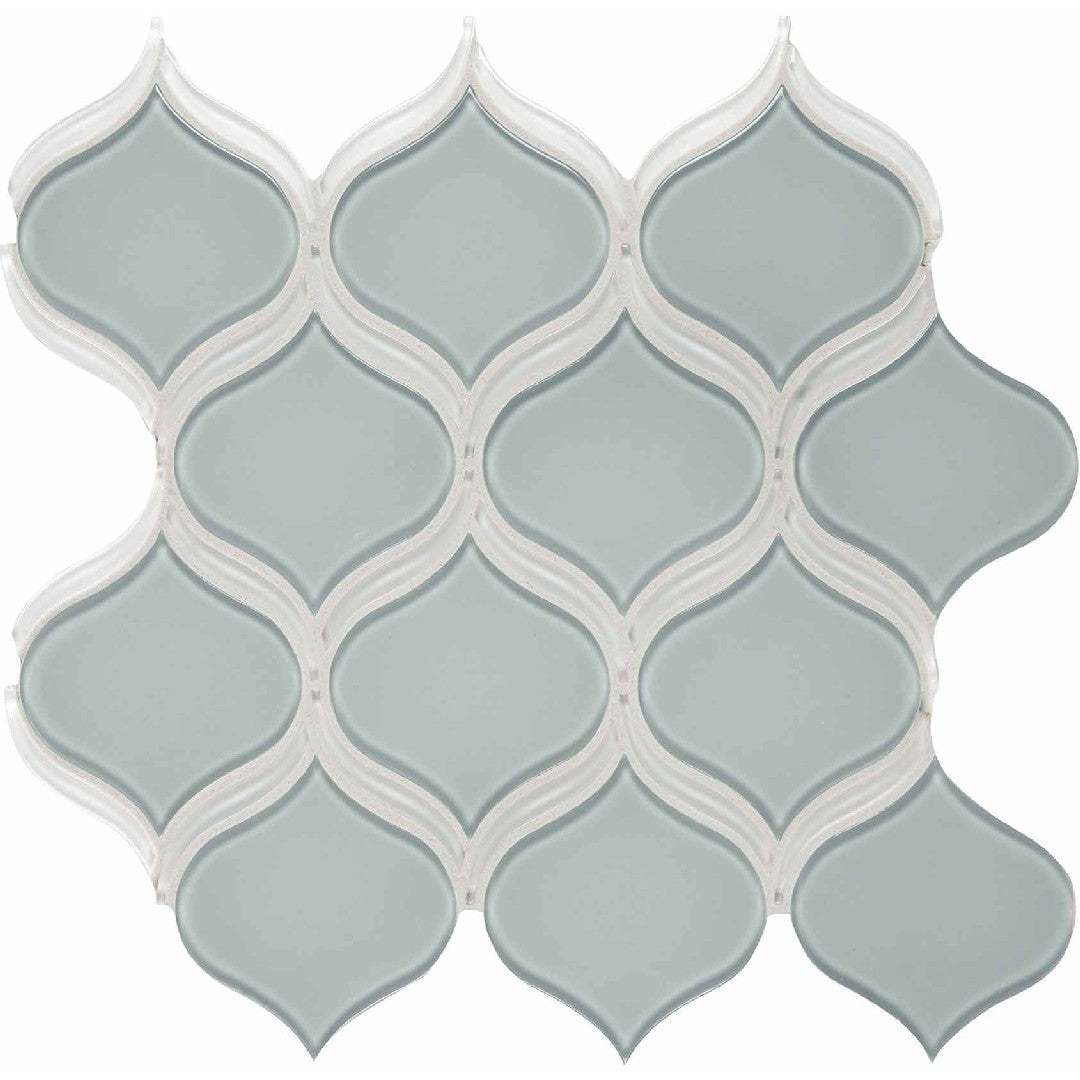 Crossville 12" x 12" Elements Glass Posh Gloss Glass Arabesque Mosaic