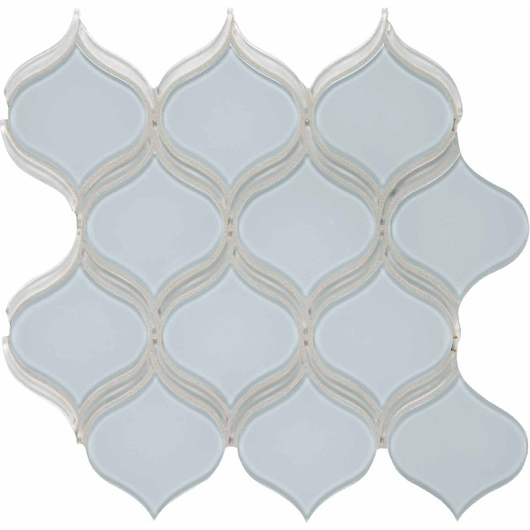 Crossville 12" x 12" Elements Glass Posh Gloss Glass Arabesque Mosaic