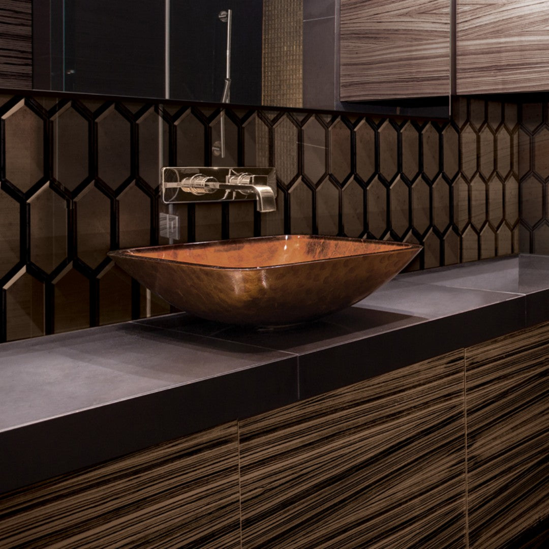 Crossville-12-x-12-Obsidian-Gloss-Antique-Mirror-Glass-Crystal-Hexagon-Mosaic-Antique-Bronze