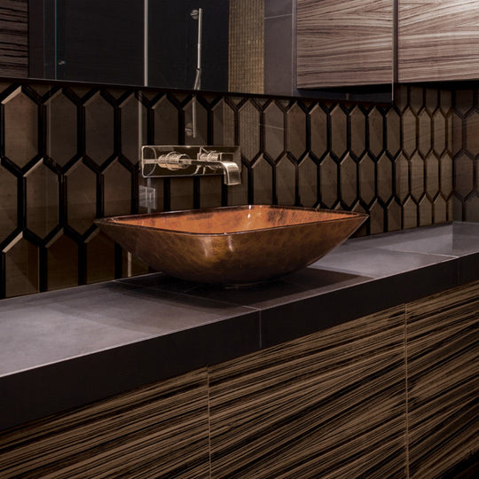 Crossville-12-x-12-Obsidian-Gloss-Antique-Mirror-Glass-Crystal-Hexagon-Mosaic-Antique-Bronze