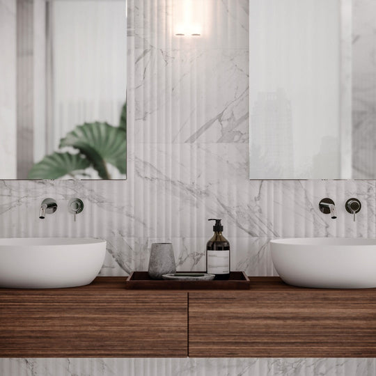 Crossville-Studios-12-x-36-Raffino-Rectified-Matte-Alto-Deco-Ceramic-Wall-Tile-Bianco-Vita