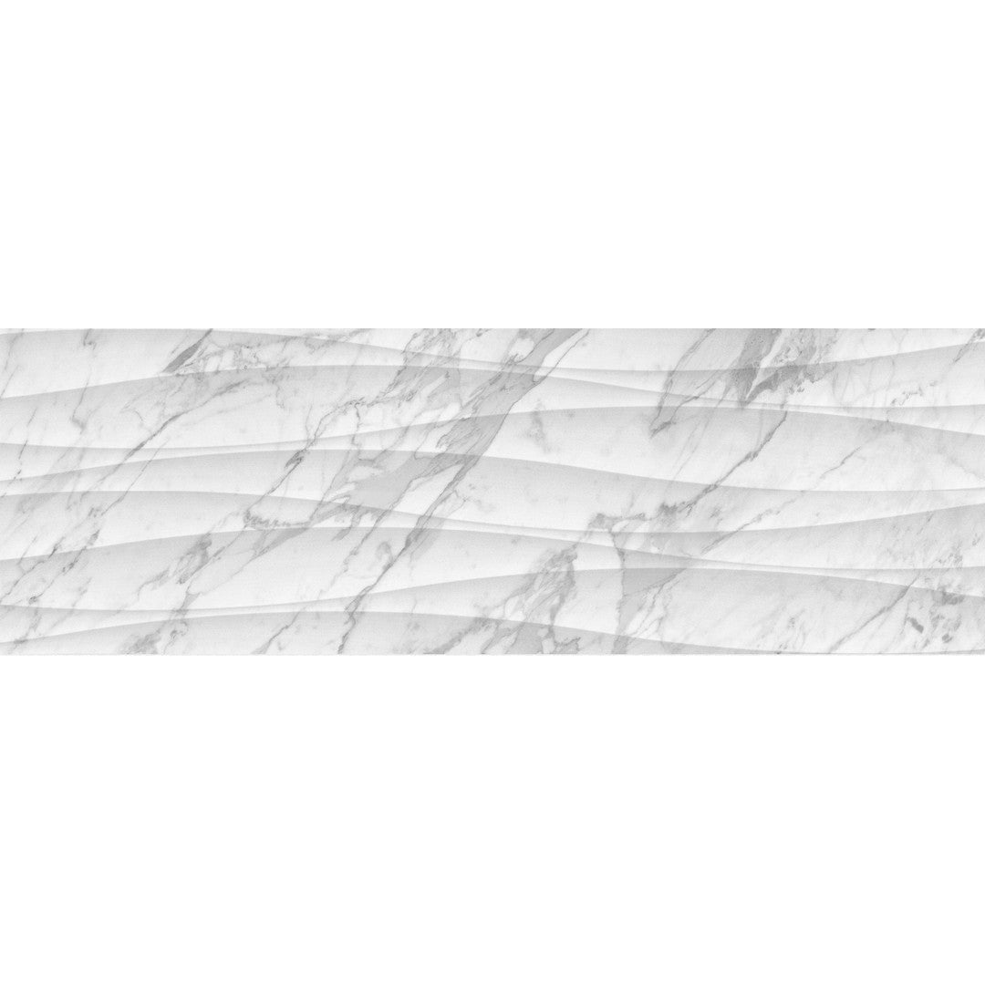 Crossville Studios 12" x 36" Raffino Rectified Matte Curva Deco Ceramic Wall Tile