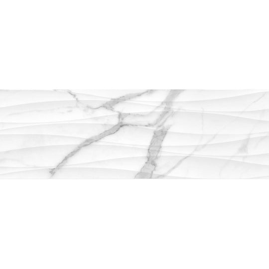 Crossville Studios 12" x 36" Raffino Rectified Matte Curva Deco Ceramic Wall Tile