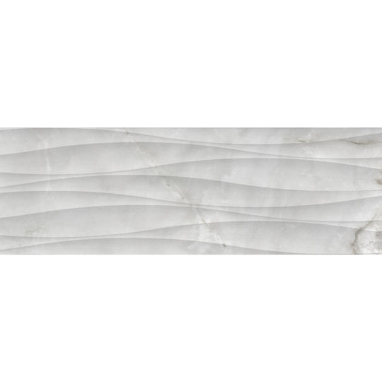 Crossville Studios 12" x 36" Raffino Rectified Matte Curva Deco Ceramic Wall Tile