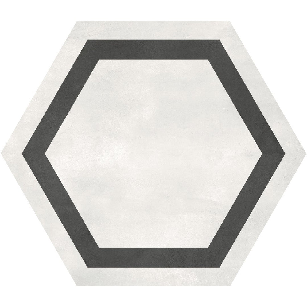 Crossville 7" x 8" Form Matte Porcelain Framed Hexagon Tile