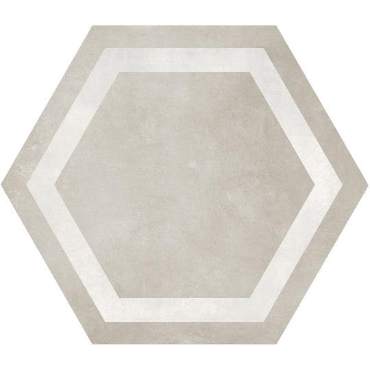 Crossville 7" x 8" Form Matte Porcelain Framed Hexagon Tile