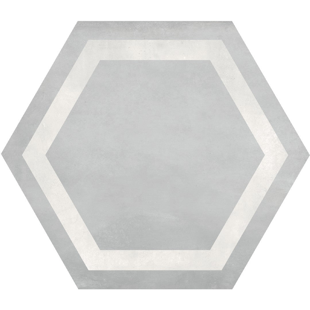 Crossville 7" x 8" Form Matte Porcelain Framed Hexagon Tile