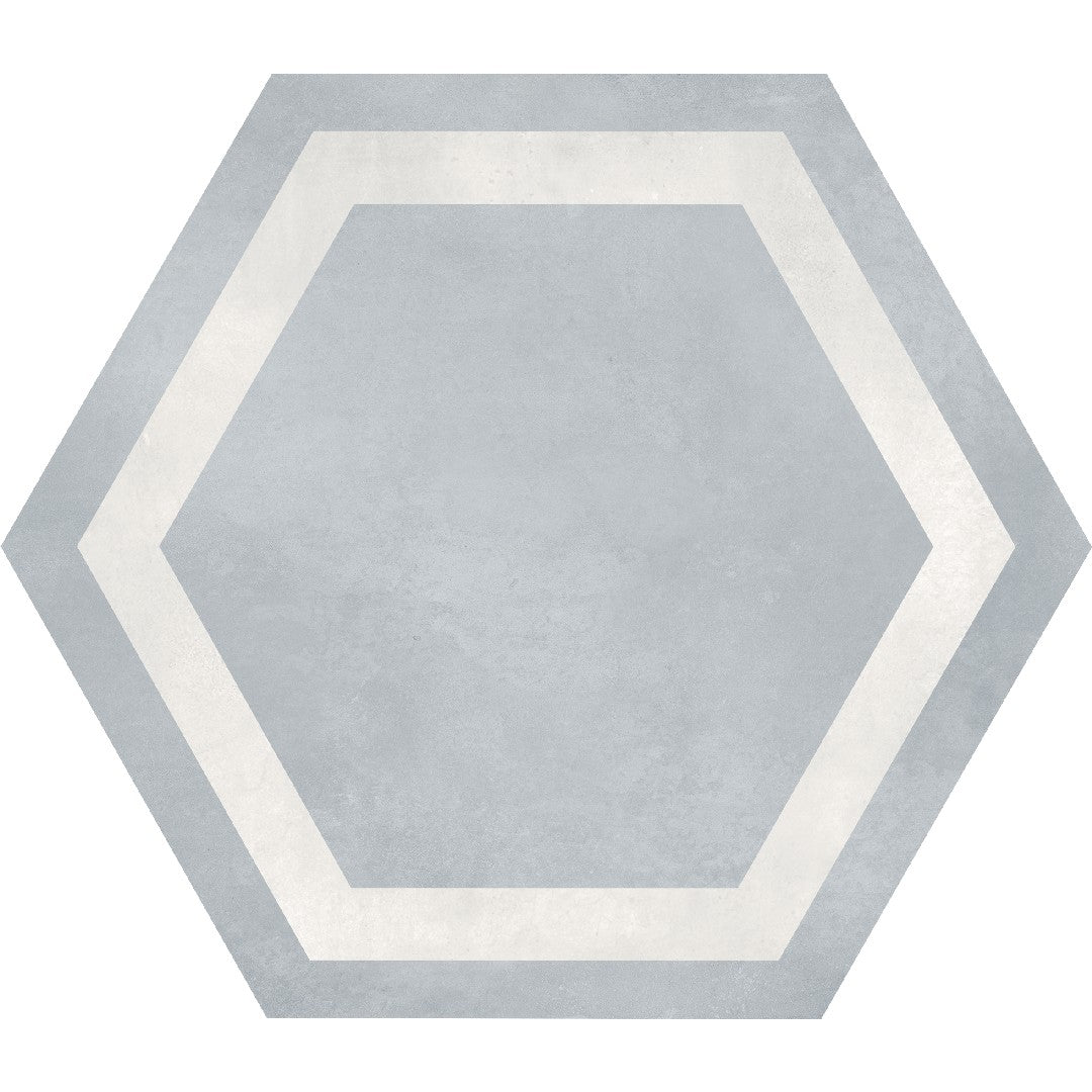 Crossville 7" x 8" Form Matte Porcelain Framed Hexagon Tile