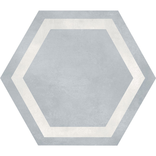 Crossville 7" x 8" Form Matte Porcelain Framed Hexagon Tile