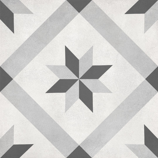 Crossville 8" x 8" Form Matte Porcelain Compass Deco Tile
