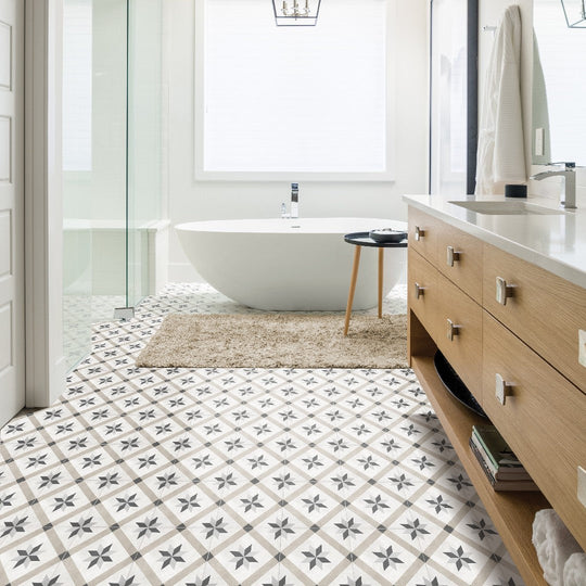 Crossville-8-x-8-Form-Matte-Porcelain-Compass-Deco-Tile-Sand