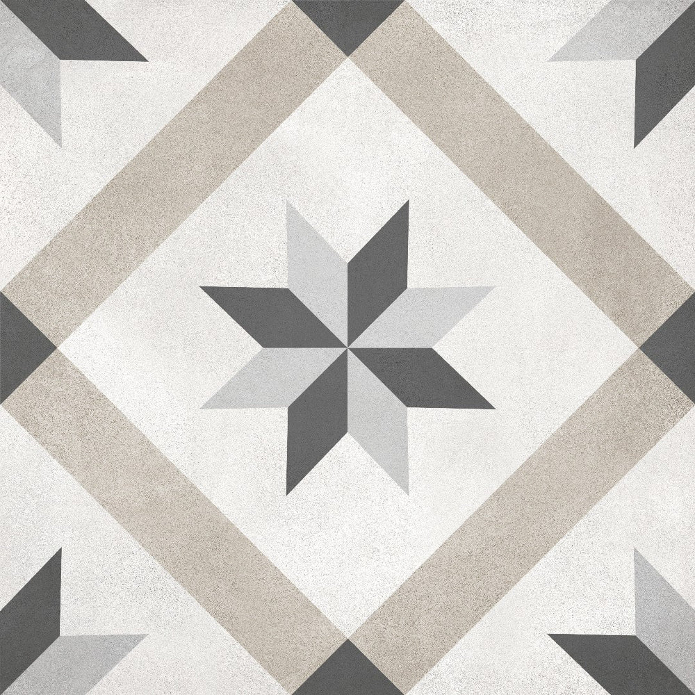 Crossville 8" x 8" Form Matte Porcelain Compass Deco Tile