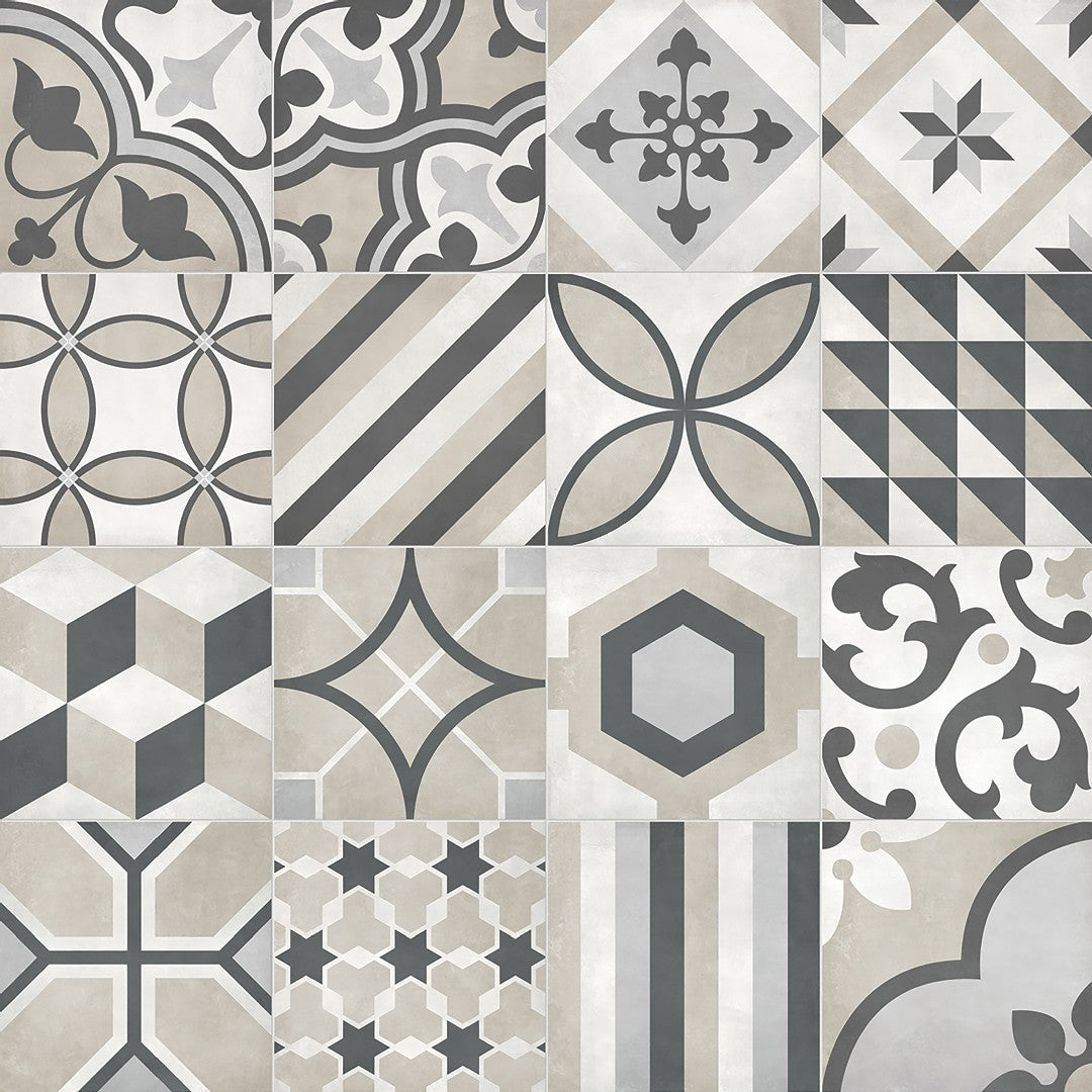 Crossville 8" x 8" Form Matte Porcelain Blends Deco Tile