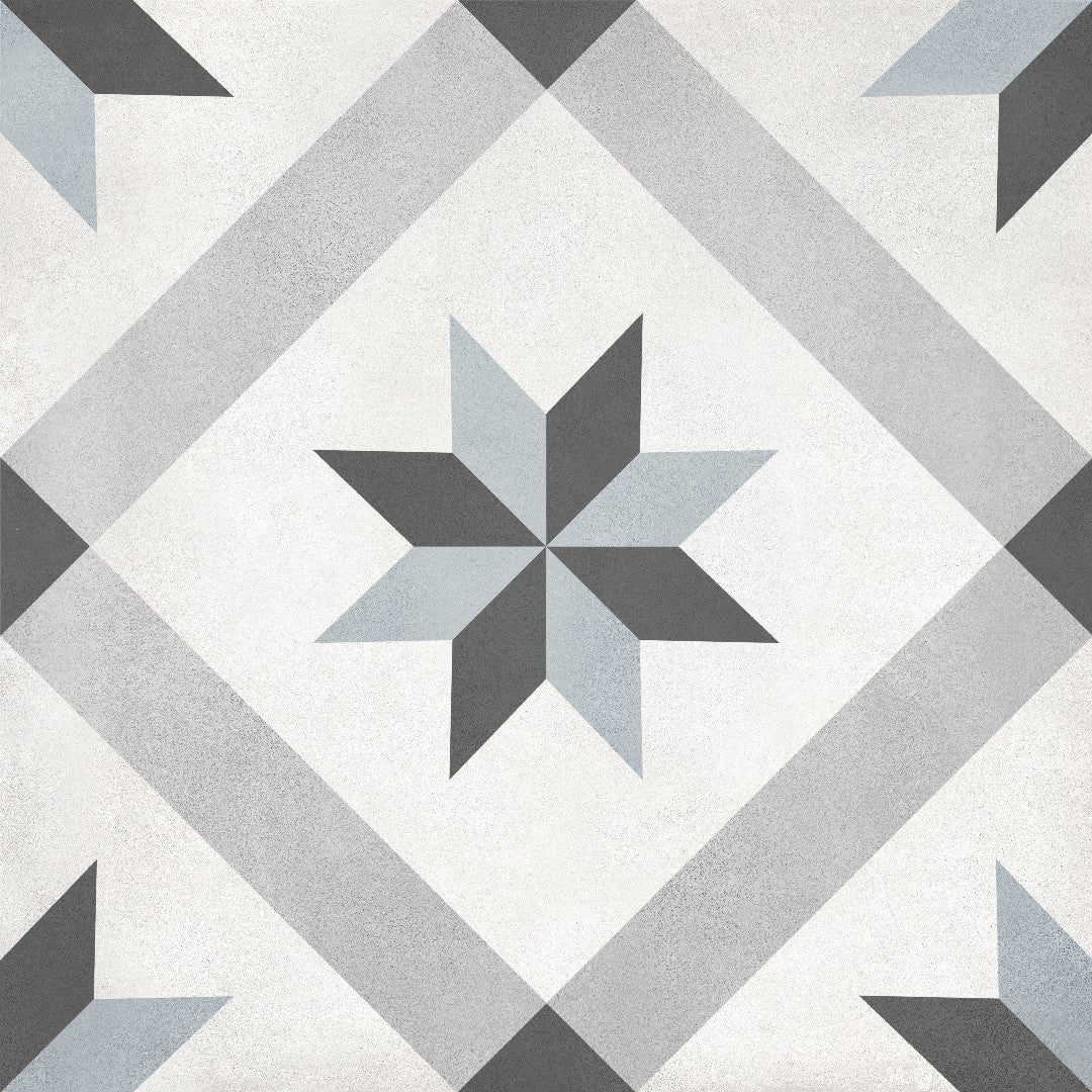 Crossville 8" x 8" Form Matte Porcelain Compass Deco Tile
