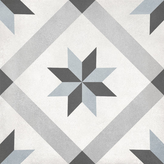 Crossville 8" x 8" Form Matte Porcelain Compass Deco Tile