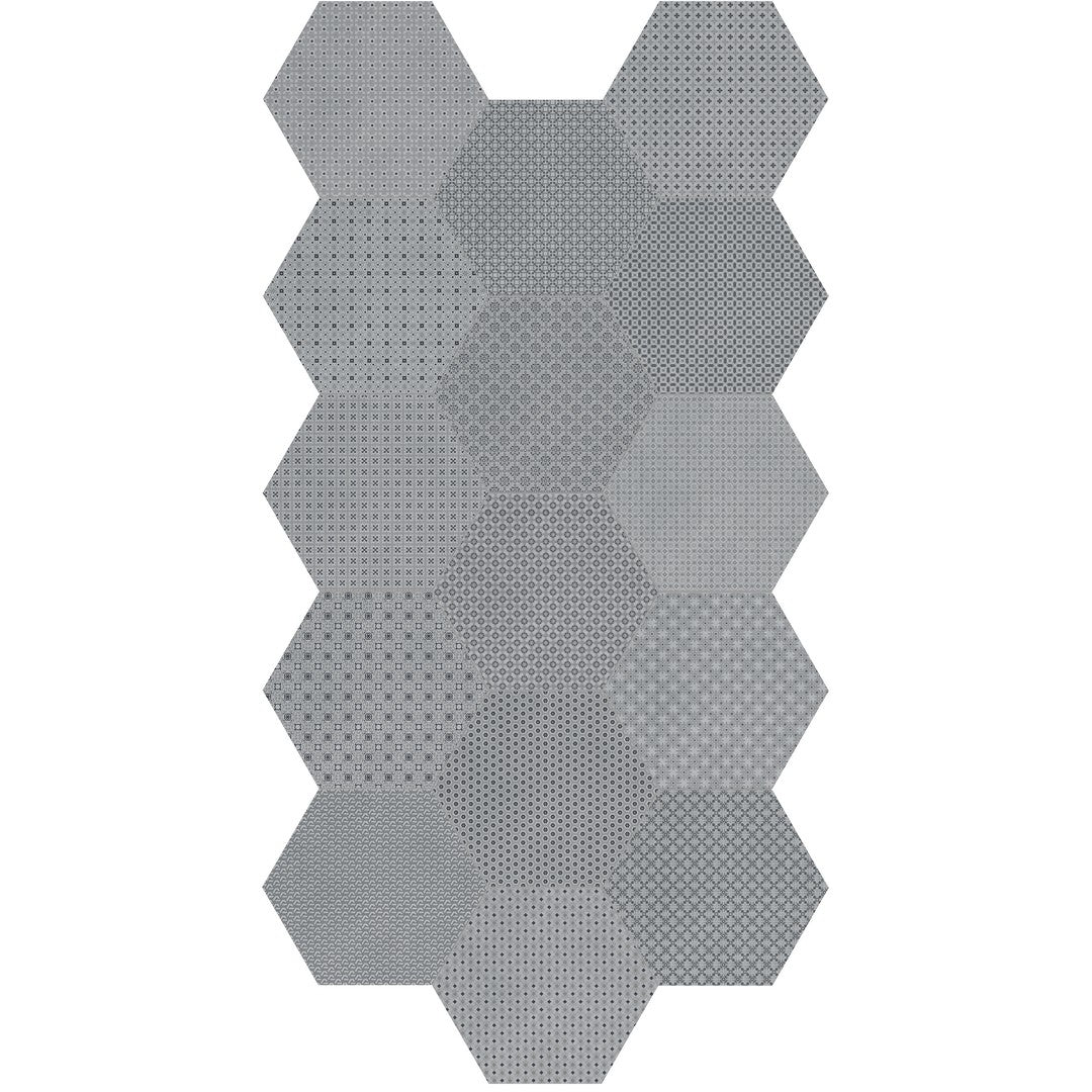 Crossville-Studios-8.5-x-10-Tapestri-Matte-Hexagon-Deco-Porcelain-Tile-Cashmere-Blend