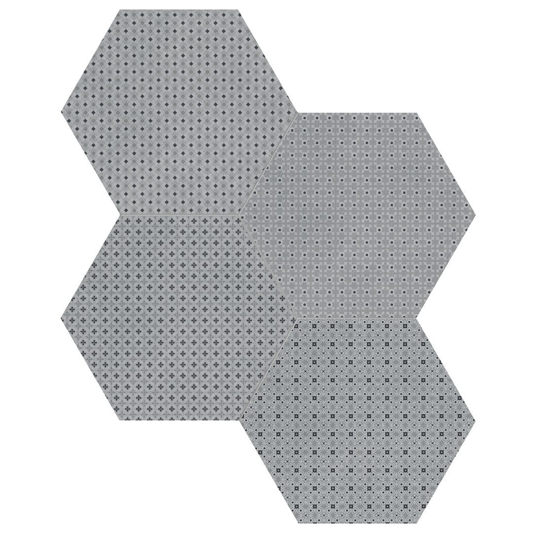 Crossville Studios 8.5" x 10" Tapestri Matte Hexagon Deco Porcelain Tile
