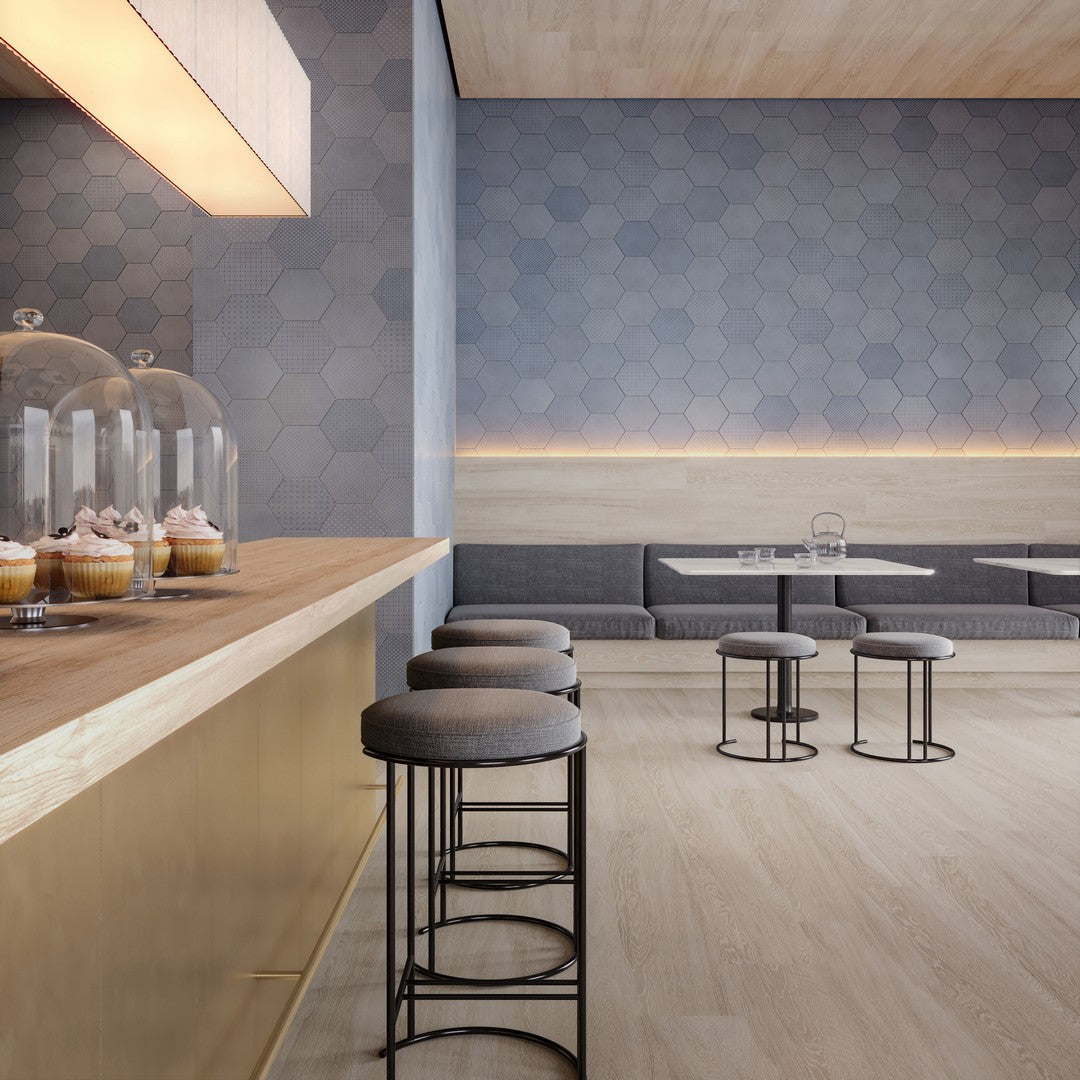 Crossville-Studios-8.5-x-10-Tapestri-Matte-Hexagon-Deco-Porcelain-Tile-Denim-Blend