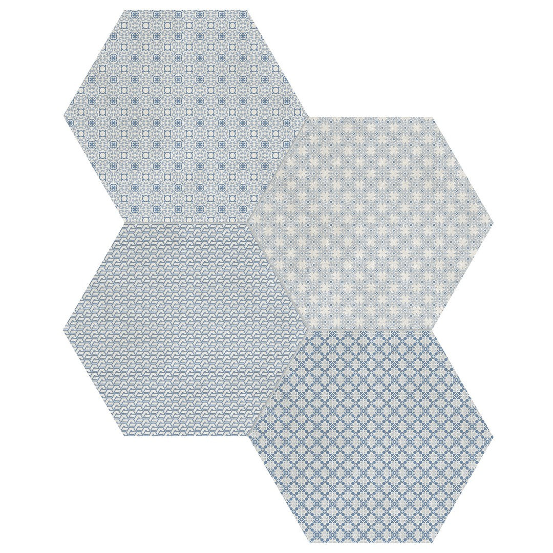 Crossville Studios 8.5" x 10" Tapestri Matte Hexagon Deco Porcelain Tile