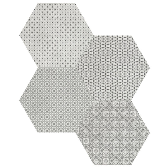 Crossville Studios 8.5" x 10" Tapestri Matte Hexagon Deco Porcelain Tile