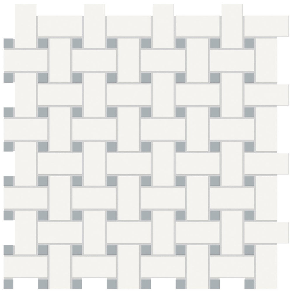 Crossville Studios 12" x 12" Soho Patterned Matte Basketweave Porcelain Mosaic