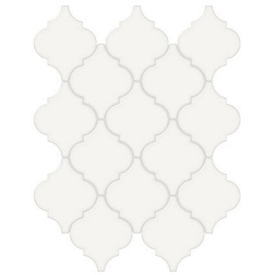 Crossville Studios 11" x 13" Soho Glazed Glossy Arabesque Porcelain Mosaic