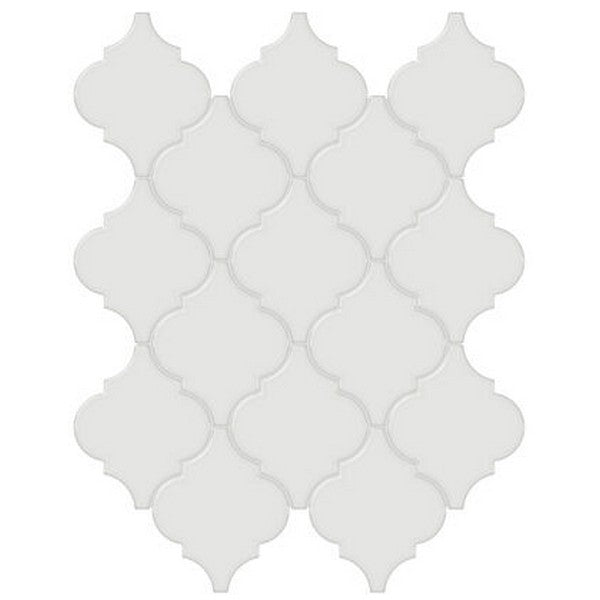 Crossville Studios 11" x 13" Soho Glazed Glossy Arabesque Porcelain Mosaic